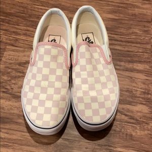 Pink checkered vans